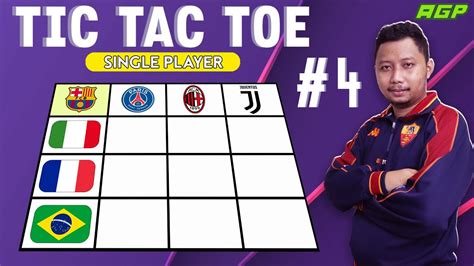 TIC TAC TOE FOOTBALL SINGLE PLAYER KUNCI JAWABAN PEMAIN BARCELONA