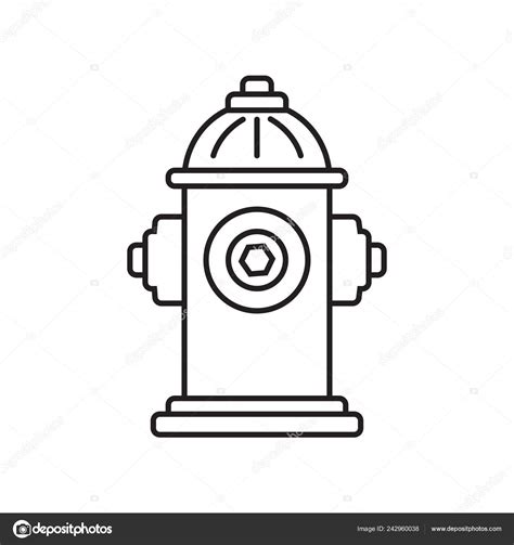 Fire Hydrant Icon Outline Design Vector Illustration Stock Vector Image