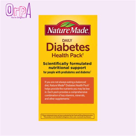 Nature Made Diabetes Health Pack Packets Orpa