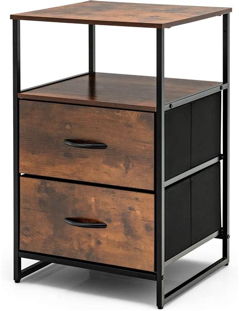 Casart Chest Of Drawers Wooden Storage Cabinet With Folding Drawers