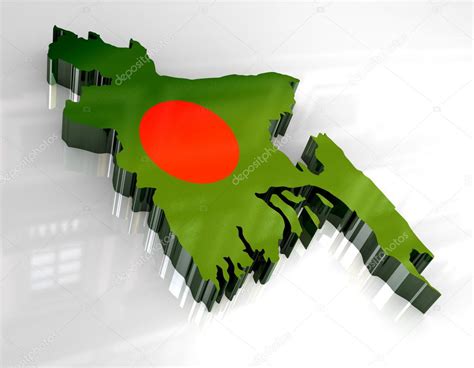 3d flag map of bangladesh — Stock Photo © fambros #3402528