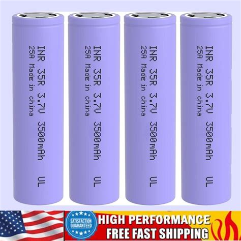 4pcs 3500mAh Li Ion Batteries 3 7V Rechargeable Battery For Flashlight