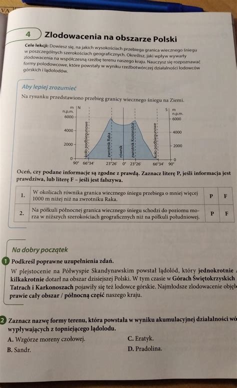 Zlodowacenia na obszarze Polski proszę o pomoc ocenie najką Brainly pl