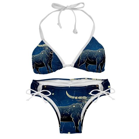 Taurus Constellation Adjustable Strap Detachable Sponge Bikini Set