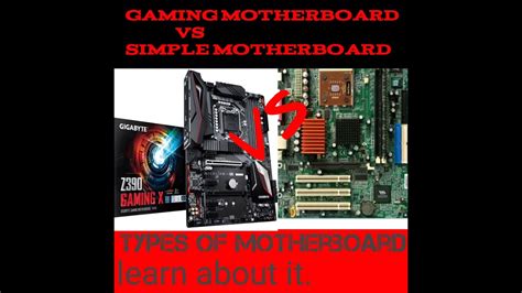 Diff Gaming Motherboard Vs Simple Motherboard Simple And Gaming Motherboard Youtube