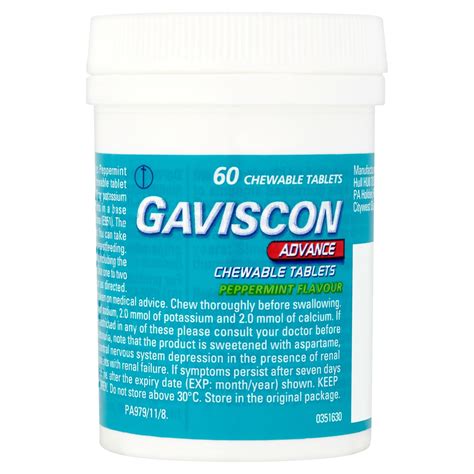 Gaviscon Advance Peppermint Chewable Tablets Chemist 4 U