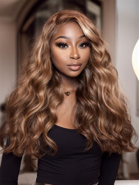 UNice Wear Go 6x4 5 Pre Cut Lace Honey Blonde Highlights Body Wave Air Wig