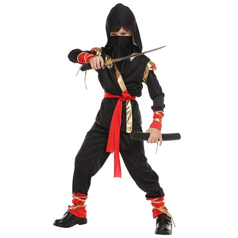 Boy Japan Anime Ninja Costume Knight Samurai Outfit Cosplay Carnival