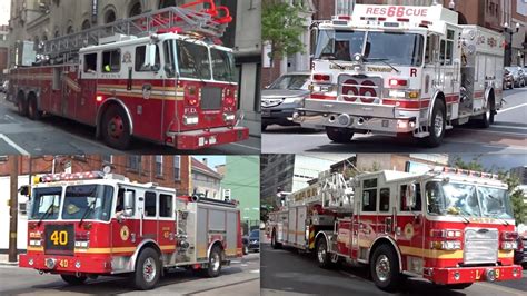 Fire Trucks Responding Compilation YouTube