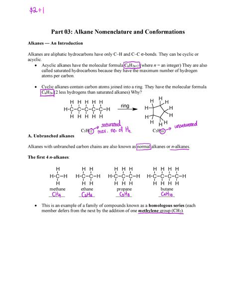 Part Lecture Notes Part Alkane Nomenclature And