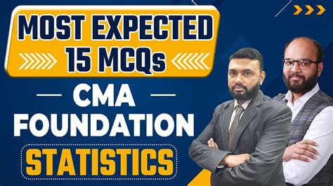 Most Expected 15 MCQs For CMA Foundation Stats June 2024 Important