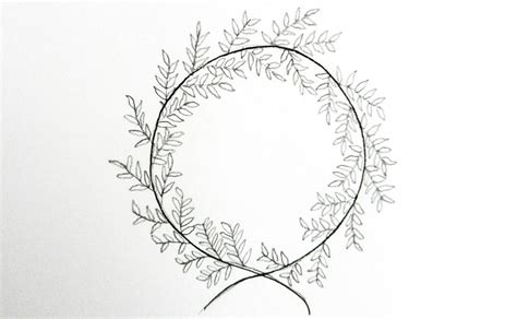 Christmas Wreath Drawing Pic Drawing Skill