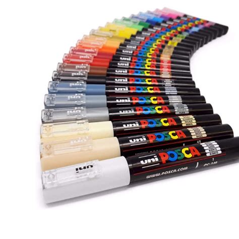 Uni Posca PC 1M Fine Paint Marker Art Pens Every Colour Etsy