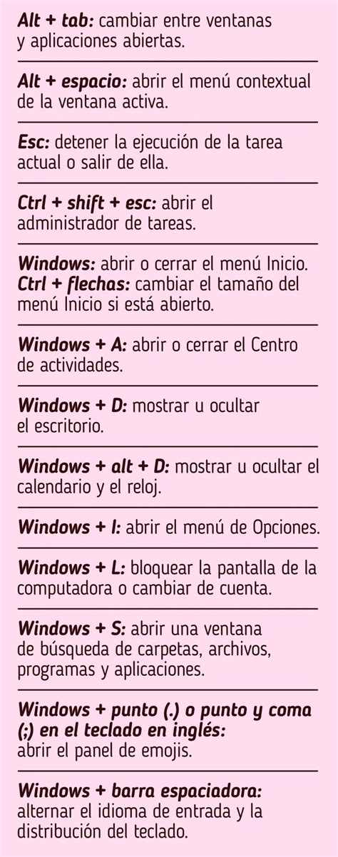 Atajos De Teclado Para Un Trabajo R Pido En Windows Ideas En