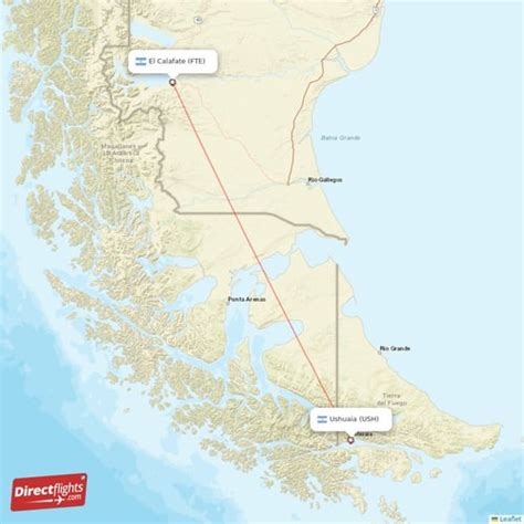 Direct Flights From El Calafate To Ushuaia FTE To USH Non Stop