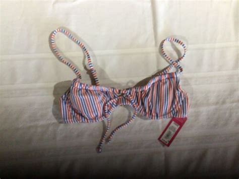 New Juniors Textured Underwire Bikini Top Xhilaration Size Xs Striped Ebay