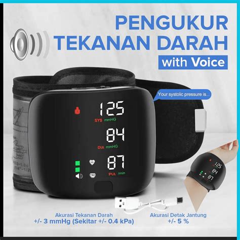 Cod Two Tensimeter Digital Pergelangan Tangan Akurat Bahasa Inggris