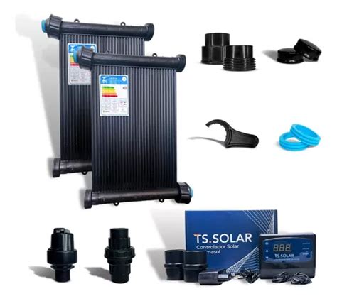 Kit Ts Aquecedor Solar Para Piscinas 18m2 25000lts Completo