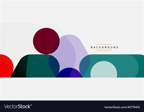 Color Bubbles And Rounded Geometric Shapes Vector Image