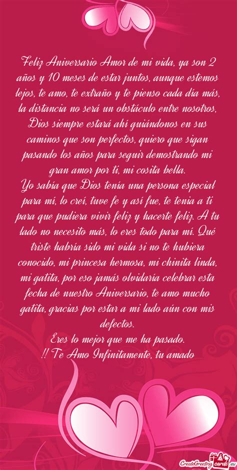 Feliz Aniversario Amor De Mi Vida Ya Son 2 Años Y 10 Meses De Estar