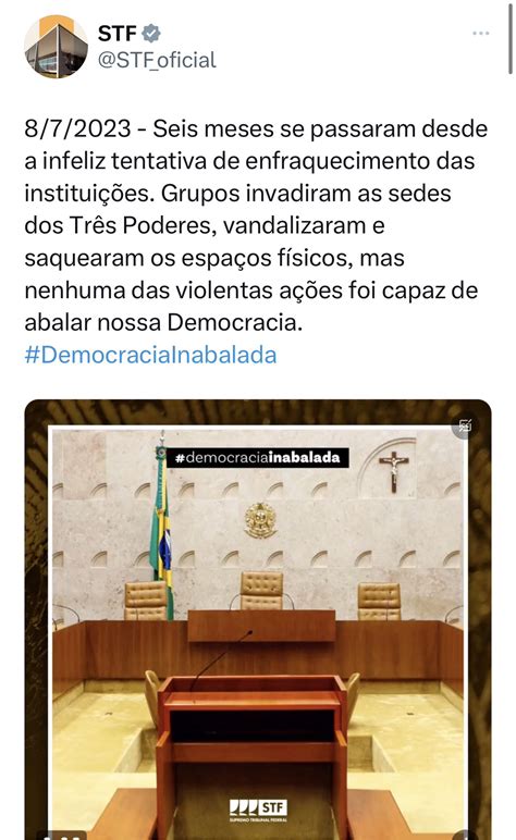 Flávio Gordon on Twitter O STF mistifica o 8 de janeiro para posar de