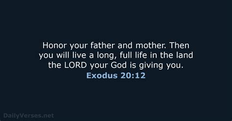 Exodus 20 12 Bible Verse NLT DailyVerses Net