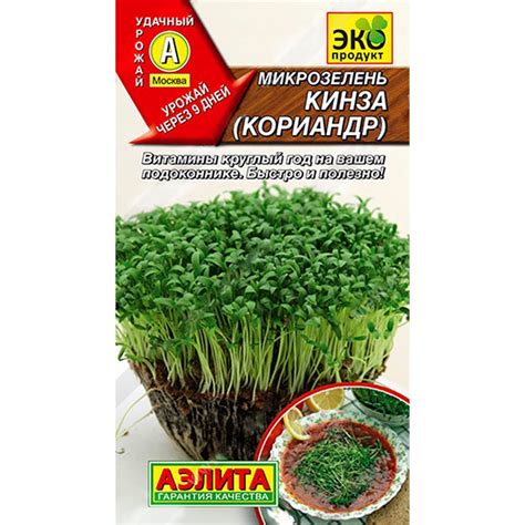 Купить Микрозелень Кинза недорого по цене 21руб.|Garden-zoo.ru