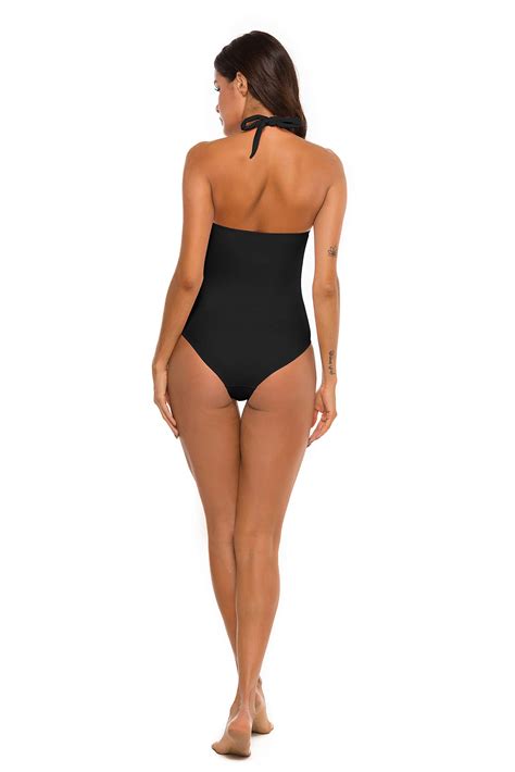 B2prity Womens One Piece Swimsuit Tummy Control Bathing Suit Halter