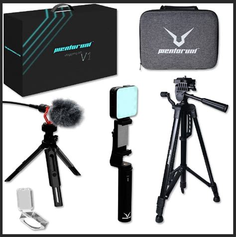 Aoyi Vlogging Kit Smartphone Video Vlog Kit With Microphone Led Light