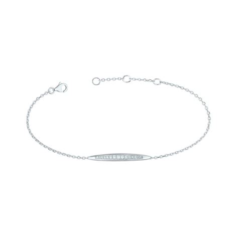 Bracelet Femme Oval Argent Et Oxydes Plus De Bracelets