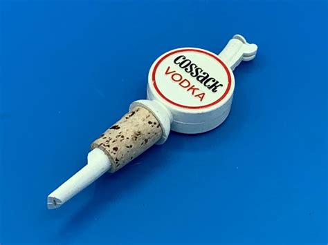 Vintage Cossack Vodka Bottle Cork Stopper Pourer Measure Etsy