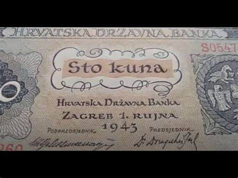 Kuna Ndh Croatia Unissued Original Rare Banknote Youtube