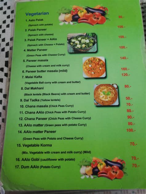 Menu At New Delhi Indian Restaurant Chiang Mai