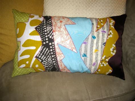 GraceAdkinsDesigns: Funky Fabric Pillow