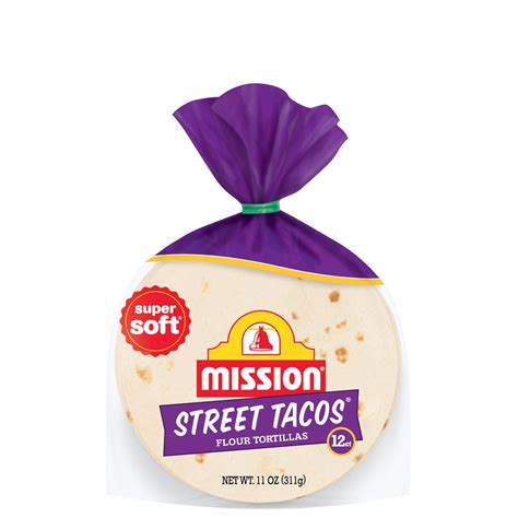 Mission Super Soft Street Tacos Flour Tortillas 11 Oz 12 Count