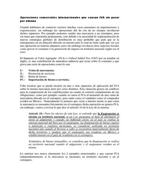 IVA en Comercio Exterior PDF | PDF | El comercio internacional | Comercio 