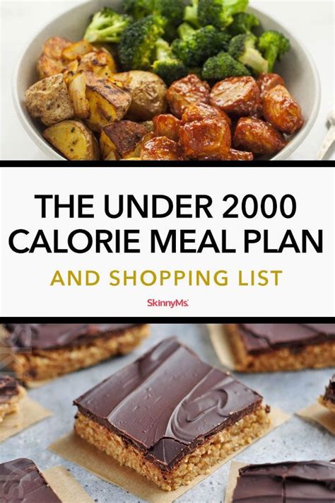 The Under 2000 Calorie Meal Plan And Shopping List 2000 Calorie Meal Plan 1400 Calorie Meal