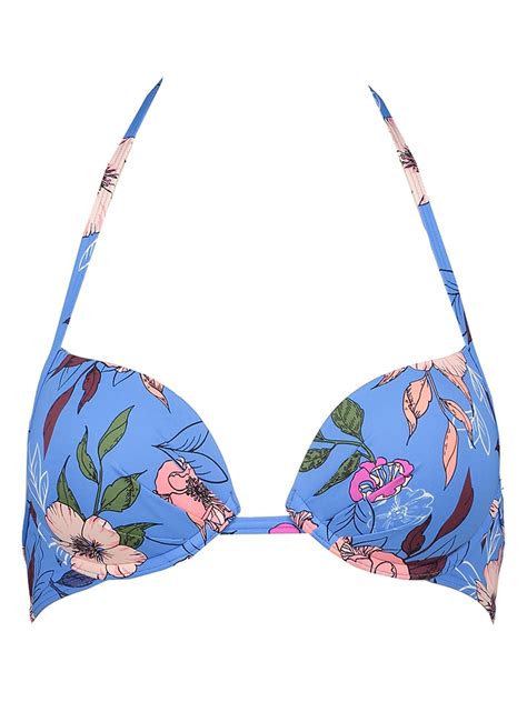 S Oliver Bikini Oberteil Maya In Blau Bunt G Nstig Kaufen Limango