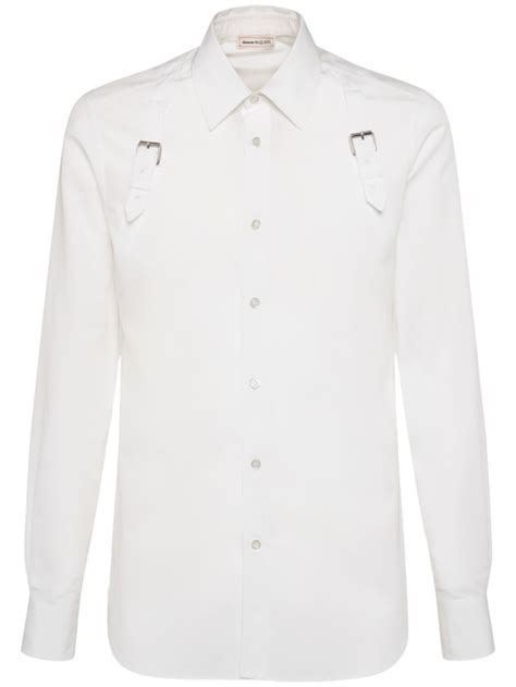 Chemise en coton à double bretelle Alexander McQueen Homme