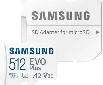 Аксессуары для карта памяти microSDXC UHS-I U3 Samsung EVO PLUS 512 ГБ ...