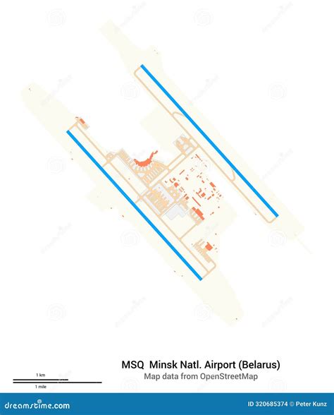 Map of Minsk National Airport. IATA-code MSQ Stock Illustration ...