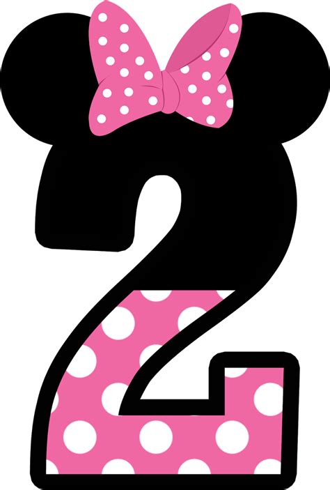 Numbers 2 Minniemouse Sticker By Angie Nelson Minnie Mouse Stickers