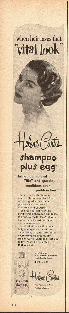 S Vintage Ad For Helene Curtis Shampoo Plus Egg Pretty Model S