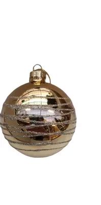 Glazen Kerstbal Streep 8cm Goud Kopen Tuincentrum Osdorp