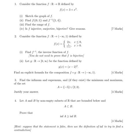 Solved Consider The Function F Rr Defined By F X X Chegg