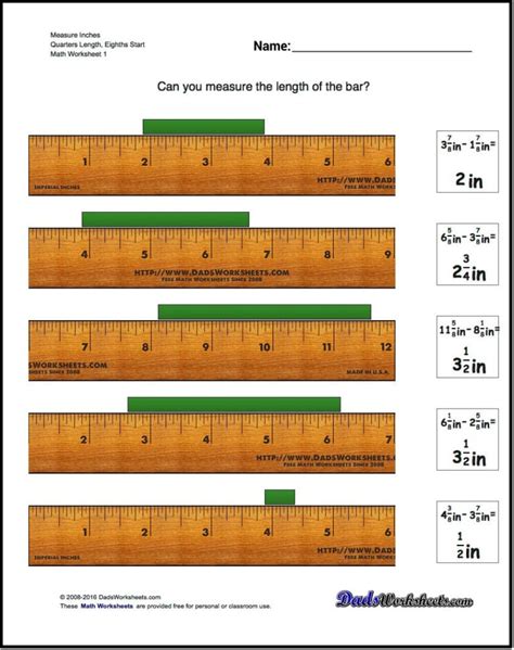 Tape Measure Test Printable With Answers