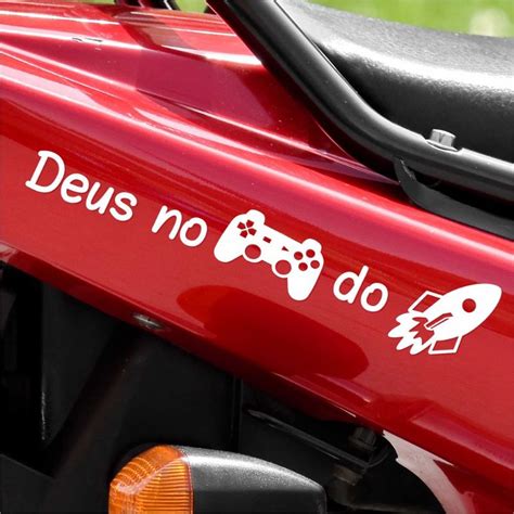 Adesivo Deus No Controle Do Foguete Para Moto Carro Deus No