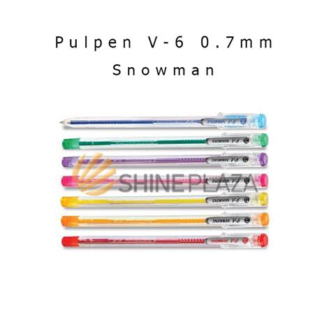 Jual Pulpen Snowman V 6 Hitam 0 7mm Pulpen Snowman V6 Hitam 0 7mm