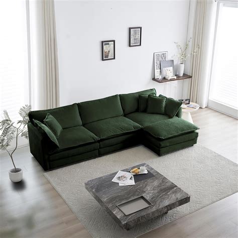 Amazon Erye L Shaped Sectional Sofa Modern Deep Seat Reversible