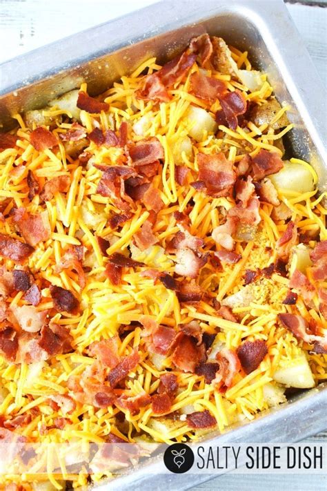 Cheesy Chicken Potato Casserole Salty Side Dish